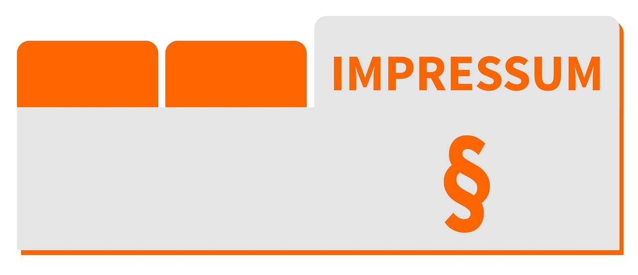 imprint, website, webdesign, word